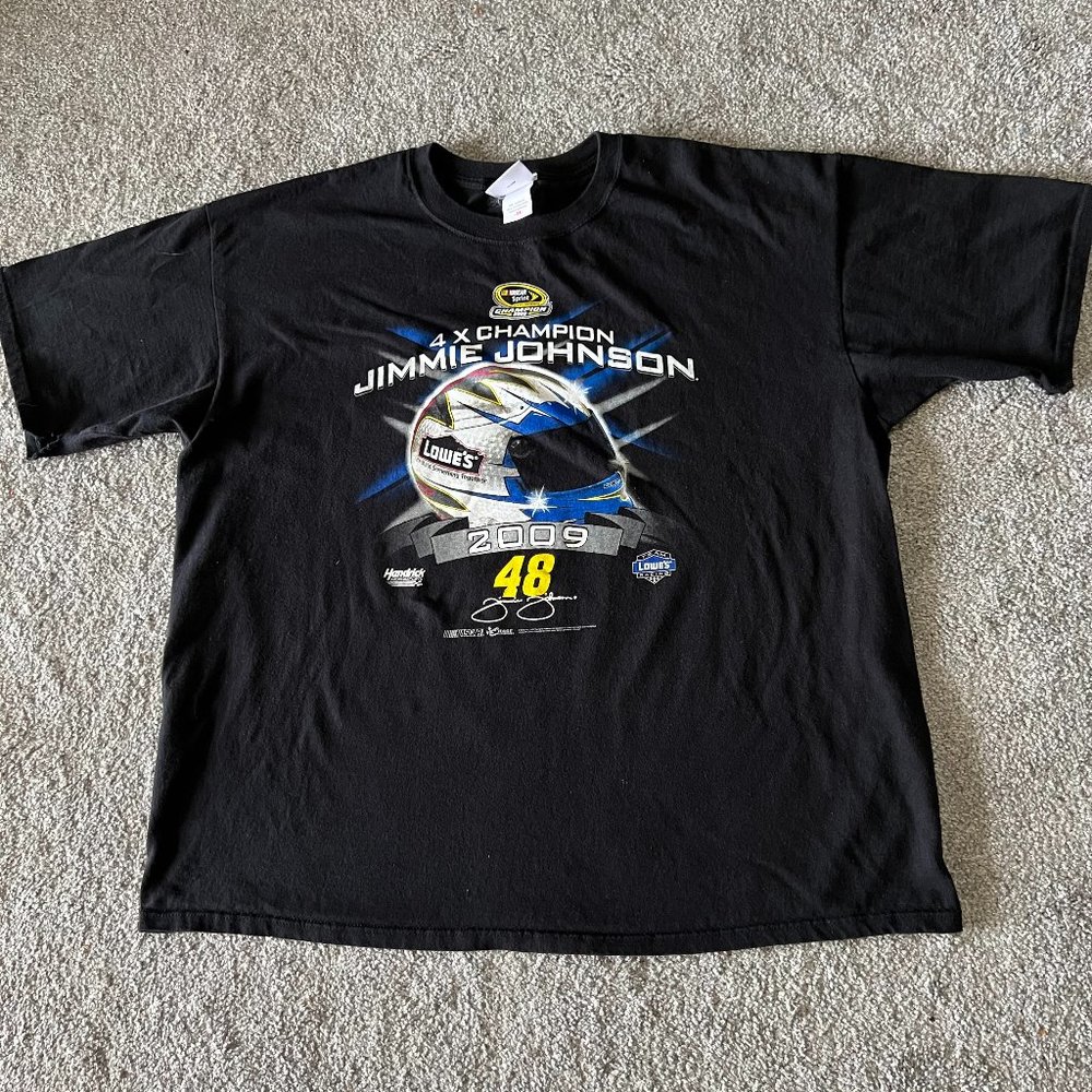 Vintage Nascar racing shirt mens 3X‎ black chase authentics Jimmie Johnson y2k